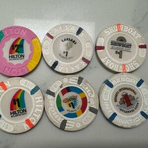 Atlantic City Casino Chips 1980’s